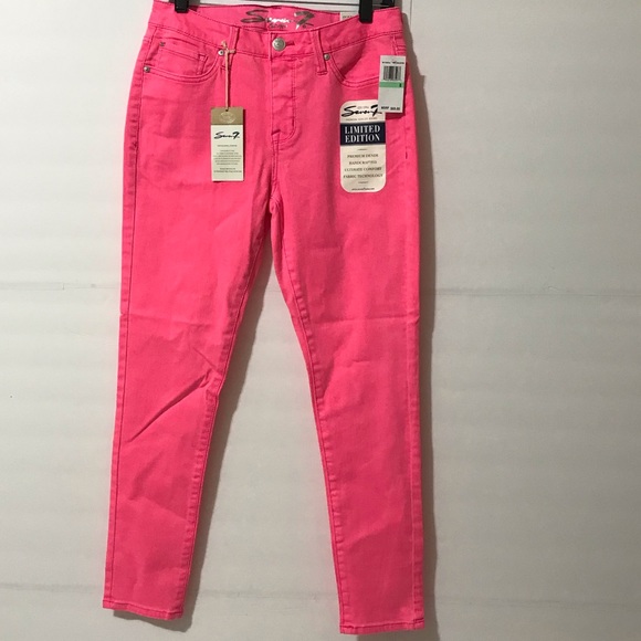 SEVEN 7 High Rise Skinny Denim Pants, Size 8 - Picture 2 of 13